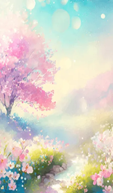 [LINE着せ替え] 優美な春の風景の着せかえ(Spring-20)の画像1