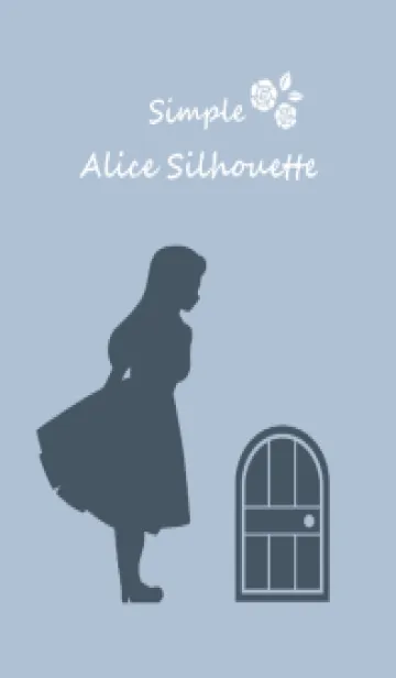 [LINE着せ替え] Simple Alice Silhouette ブラウン＆ブルーの画像1