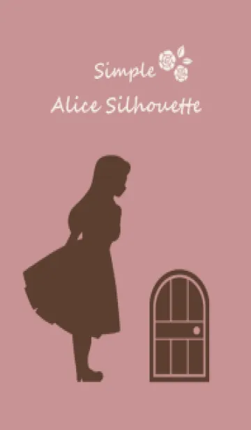 [LINE着せ替え] Simple Alice Silhouette ブラウン＆ピンクの画像1