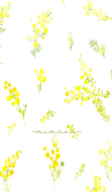 [LINE着せ替え] Spring color flowers -mimosa-の画像1