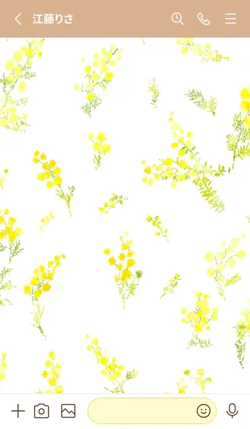 [LINE着せ替え] Spring color flowers -mimosa-の画像2