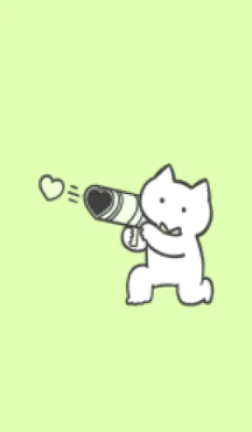 [LINE着せ替え] 推しねこ(white3-04)の画像1