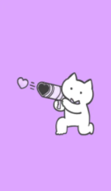 [LINE着せ替え] 推しねこ(white3-10)の画像1