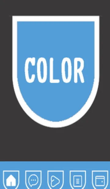 [LINE着せ替え] blue color W55の画像1