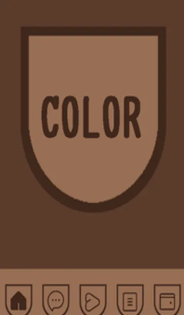 [LINE着せ替え] brown color W51の画像1