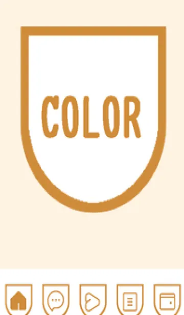 [LINE着せ替え] brown color W54の画像1