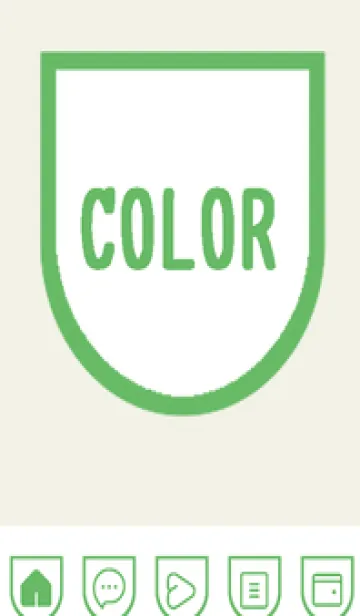 [LINE着せ替え] green color W101の画像1