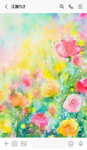 [LINE着せ替え] 薔薇(バラ)の花の着せかえ(R3304)の画像2