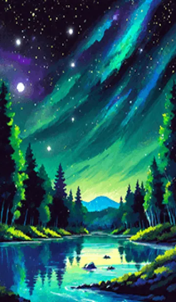 [LINE着せ替え] 綺麗な星空の夜景着せかえ#383の画像1