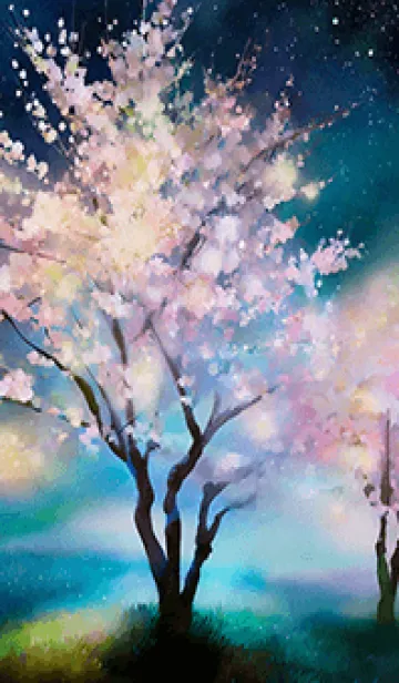 美しい夜桜の着せかえ#240の着せ替えメイン画像