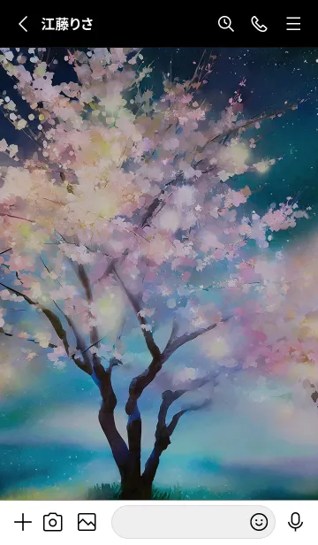[LINE着せ替え] 美しい夜桜の着せかえ#240の画像2