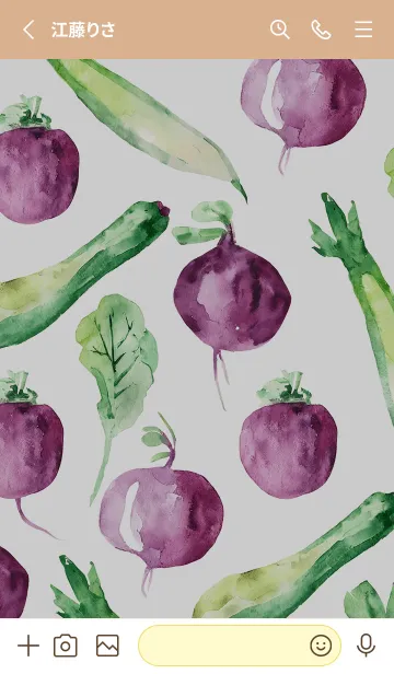 [LINE着せ替え] 【シンプル】お野菜の着せかえ#103の画像2