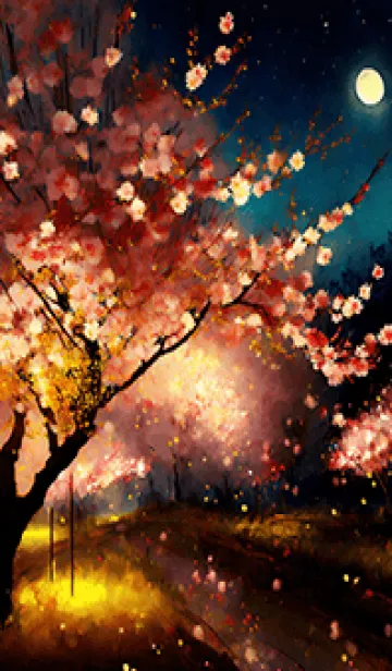 [LINE着せ替え] 美しい夜桜の着せかえ#243の画像1