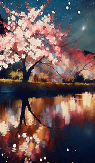 [LINE着せ替え] 美しい夜桜の着せかえ#244の画像1