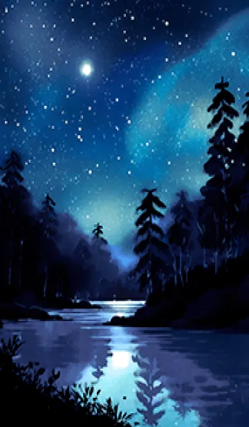 [LINE着せ替え] 綺麗な星空の夜景着せかえ#393の画像1