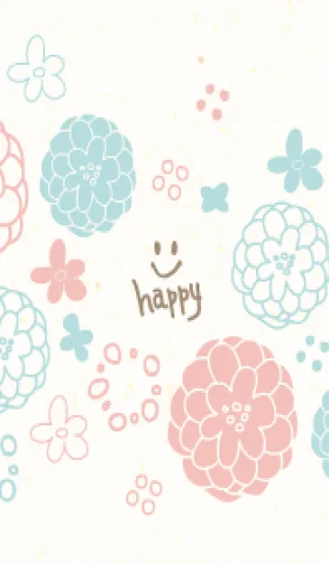 [LINE着せ替え] 2色の鞠のような花12の画像1