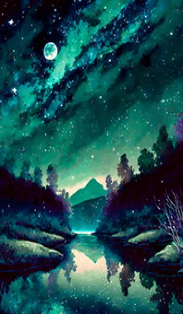 [LINE着せ替え] 綺麗な星空の夜景着せかえ#395の画像1