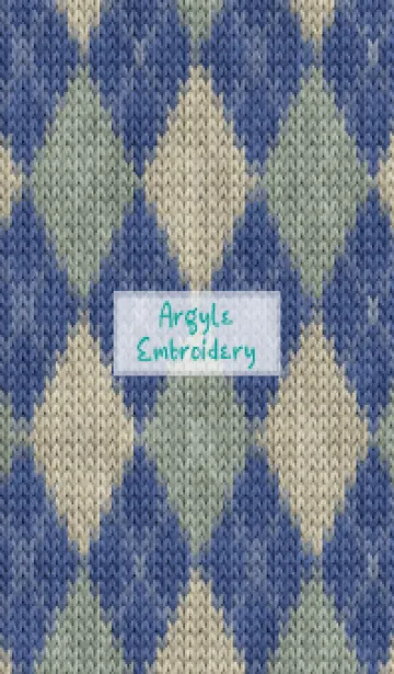 [LINE着せ替え] Argyle Embroidery 62の画像1