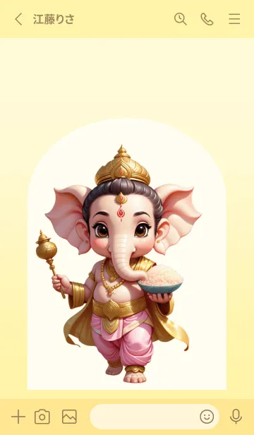 [LINE着せ替え] Gold Ganesha Rich Theme (JP)の画像2