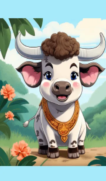 [LINE着せ替え] Cute Thai buffalo (JP)の画像1