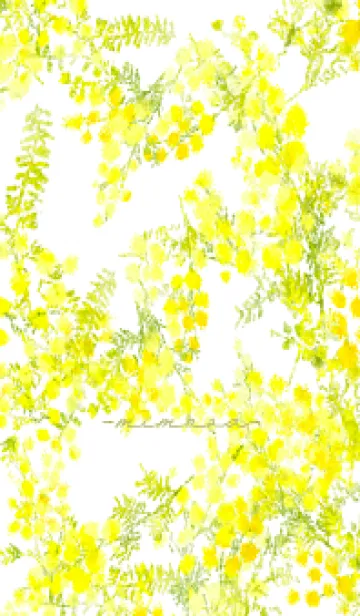 [LINE着せ替え] Spring color flowers -mimosa natural-の画像1
