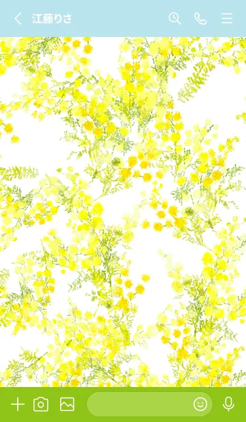 [LINE着せ替え] Spring color flowers -mimosa natural-の画像2
