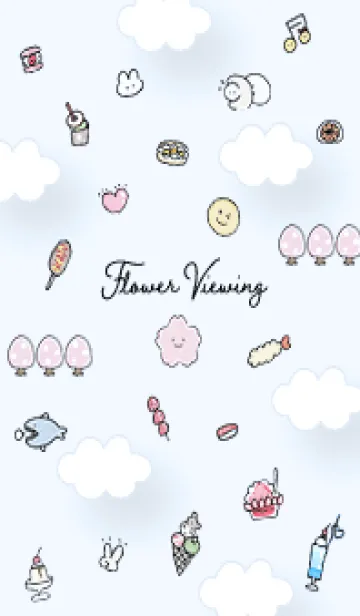 [LINE着せ替え] 空色 ゆるいお花見14_1の画像1