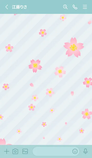 [LINE着せ替え] 桜舞う季節30の画像2