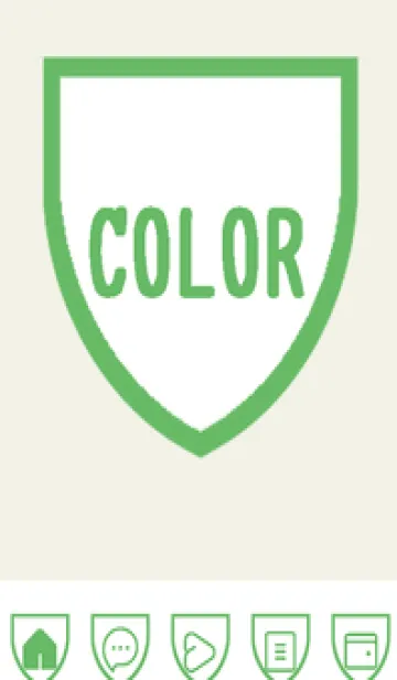 [LINE着せ替え] green color X101の画像1