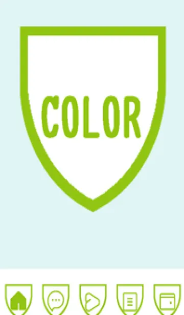 [LINE着せ替え] green color X109の画像1