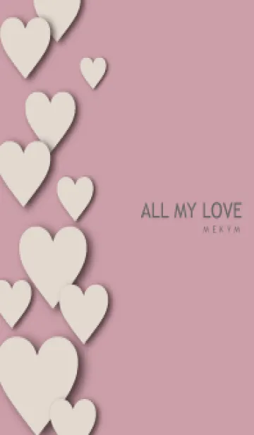 [LINE着せ替え] ALL MY LOVE-DUSKY BROWN HEART 26の画像1