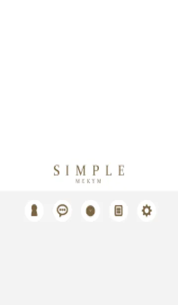 [LINE着せ替え] SIMPLE-ICON WHITE GRAY 20の画像1