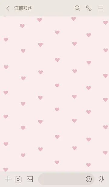 [LINE着せ替え] pattern_heart naturalpinkの画像2