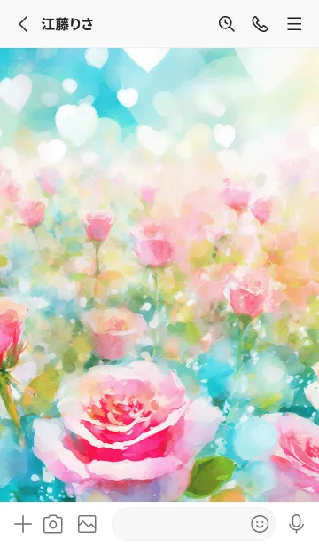 [LINE着せ替え] 薔薇(バラ)の花の着せかえ(R3327)の画像2