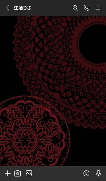 [LINE着せ替え] black レース模様の画像2