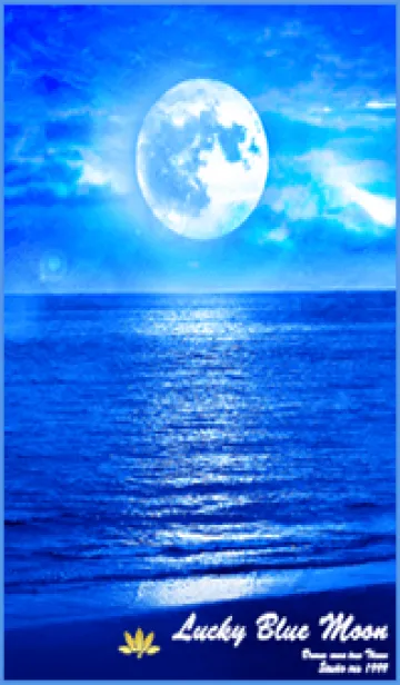 [LINE着せ替え] 運気上昇 Lucky Blue Moon21#の画像1