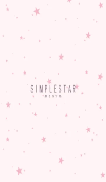 [LINE着せ替え] SIMPLE STAR-PINK WHITE- 5の画像1