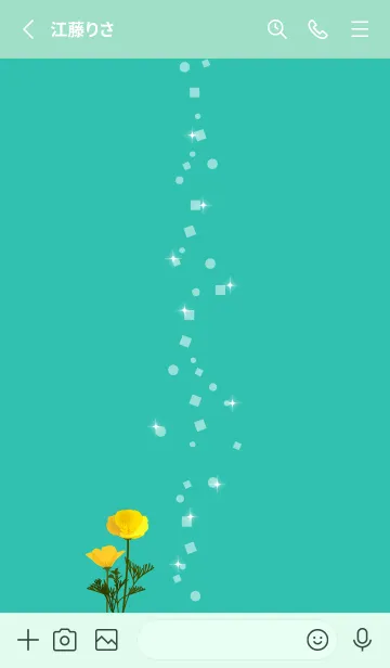 [LINE着せ替え] 3月の誕生花＊ハナビシソウの画像2