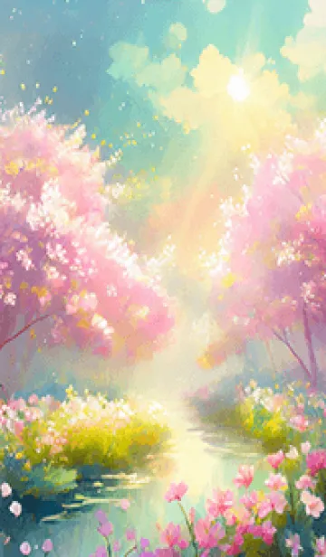 [LINE着せ替え] 優美な春の風景の着せかえ(Spring-59)の画像1