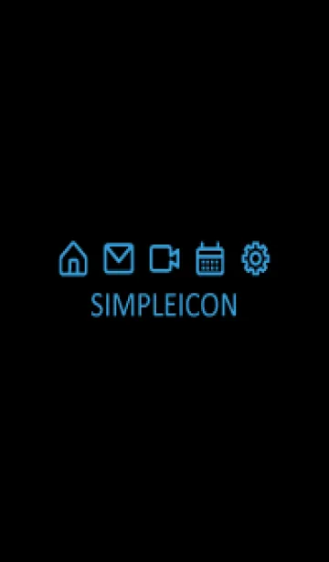 [LINE着せ替え] SIMPLE ICON -BLACK98の画像1