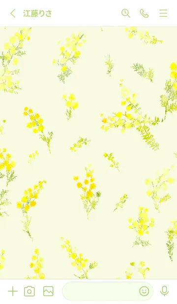 [LINE着せ替え] Spring color flowers -mimosa flesh-の画像2