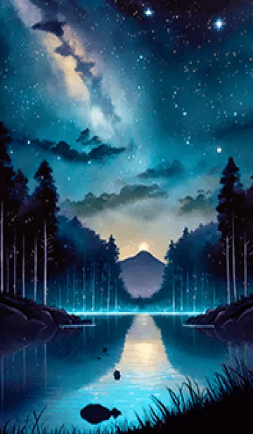 [LINE着せ替え] 綺麗な星空の夜景着せかえ#404の画像1