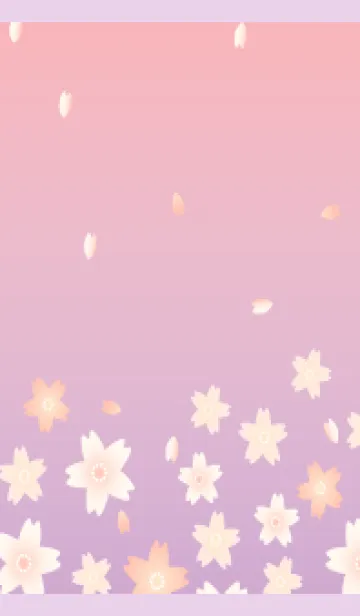 [LINE着せ替え] かわいい桜 薄い紫の画像1