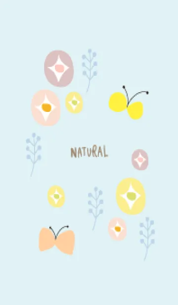 [LINE着せ替え] 花と蝶と草29の画像1