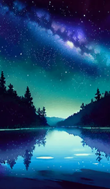 [LINE着せ替え] 綺麗な星空の夜景着せかえ#405の画像1