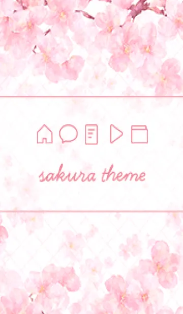 [LINE着せ替え] 水彩 さくら - 007 (IP)の画像1