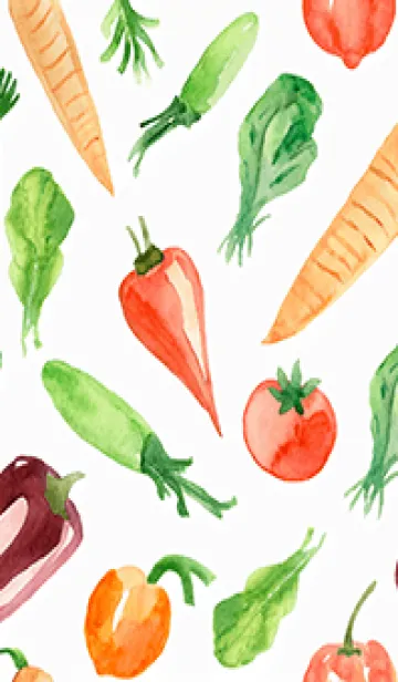 [LINE着せ替え] 【シンプル】お野菜の着せかえ#124の画像1