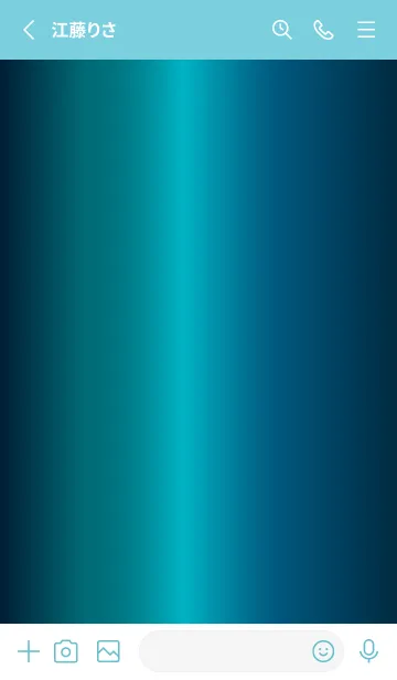 [LINE着せ替え] Simple Gradation -GlossyBlueGreen 2-の画像2