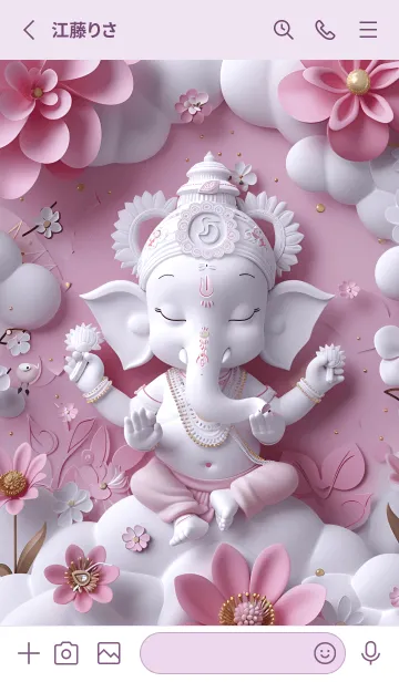[LINE着せ替え] Cute Ganesha: win the lottery, rich(JP)の画像2