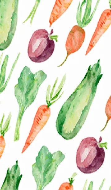 [LINE着せ替え] 【シンプル】お野菜の着せかえ#128の画像1
